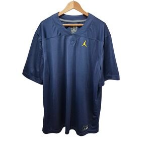 NWOT Jordan Dri-FIT XXL Navy‎ Blue Performance Football T-Shirt Mens